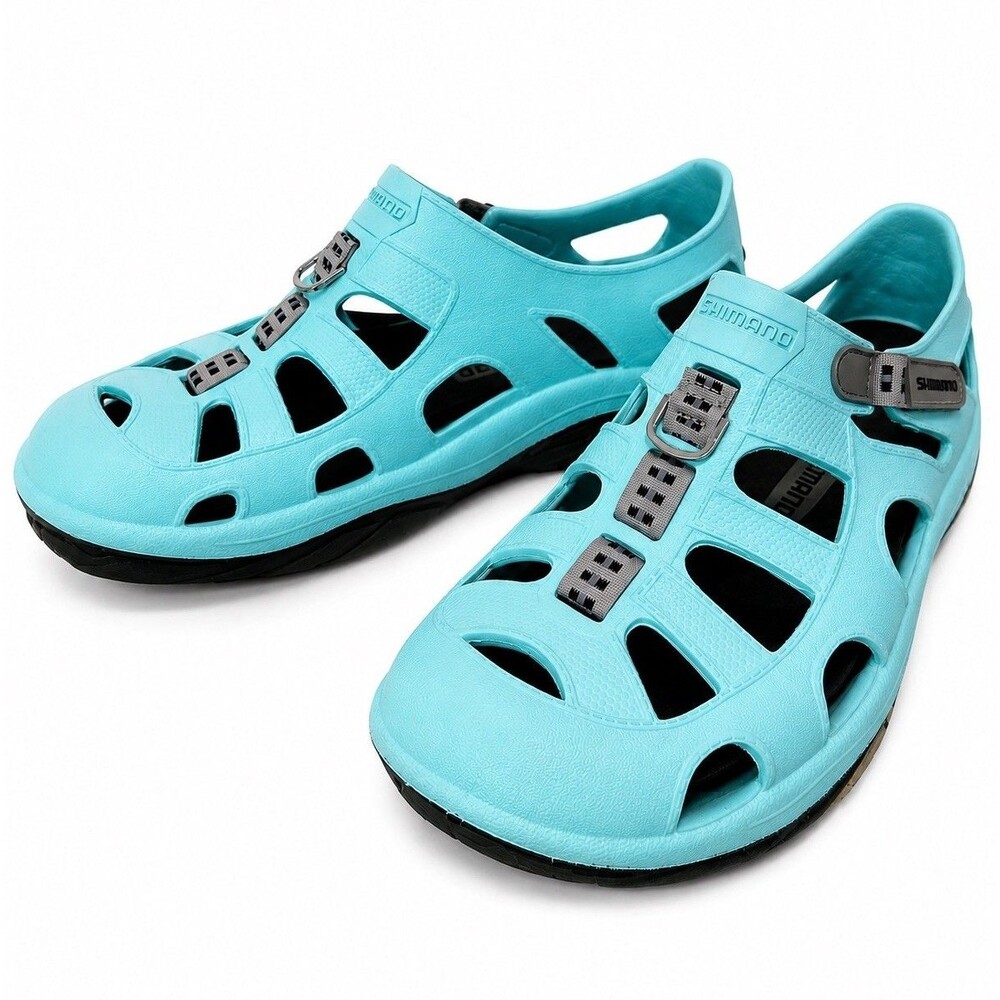 Shimano Evair Fishing Deck Shoes Men’s Size 12 Aqua Blue Water Boat Slip On EVA